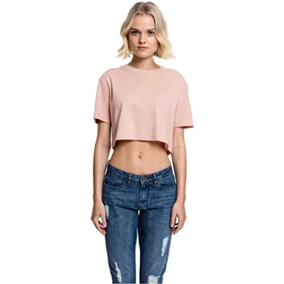 Immagine di Urban Classics Ladies Short Oversized TEE Tshirt basic, Donna, Taglia: Small, Light rose