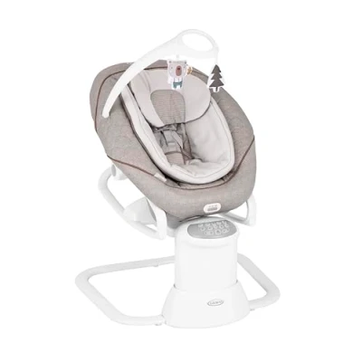 Immagine di GRACO All Ways Soother Sdraietta e dondolo 2 in 1, dalla nascita a circa 6 mesi (9 kg), colore Beige fantasia Little Adventures