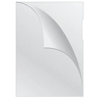 Immagine di Buste per brochure Q Connect SUPER FORTI/buste cartelle tipo L DIN A4 / 100 pezzi/colore: semitrasparente/PP 120 micron/μm/apertura laterale trasparente granulosa