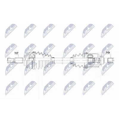Immagine di NTY NPW RE 081 Albero motore / Semiasse Assale anteriore Sx Trasmissione automatica RENAULT: Clio 4