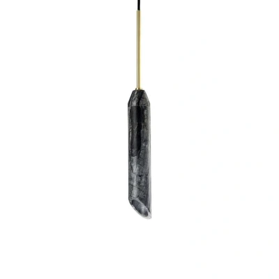 Immagine di DESIGN BY US Lampada a sospensione Marble Art, grigio, marmo, altezza 30 cm, Ø 5 cm