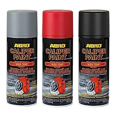 Immagine di ABRO ROSSO PINZA FRENO SPRAY VERNICE LUCIDA AEROSOL RESISTENTE FINITURA 400ml