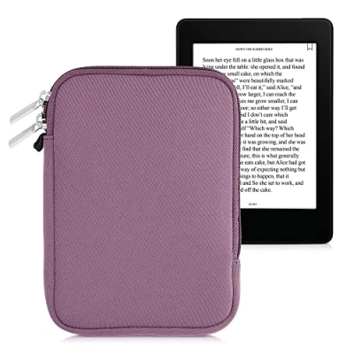 Immagine di kwmobile Custodia Universale per eReader Copertina in Neoprene Lavanda con Chiusura a Zip Misura 17 x 12 2 cm Astuccio portatablet