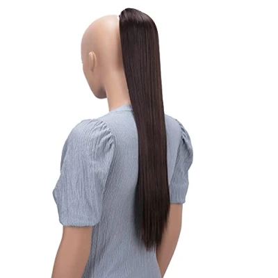 Immagine di CAISHA 65cm Lunga Coda die Cavallo Kim Extensions Per I Capelli Con Coulisse Parrucche Donna Liscio Marrone Cioccolato PH604