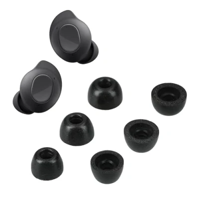 Immagine di kwmobile Gommini Auricolari Memory Foam Set da 6 Compatibile con Samsung Galaxy Buds Fe Cuffie in Ear Schiuma 3 Size Nero
