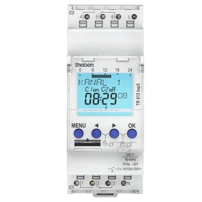 Immagine di Theben 6120130 Temporizzatore digitale Settimanale 2600 W IP20 Display illuminato, Riserva di carica, Cambio automatico ora solare/legale, Contaore, Programma