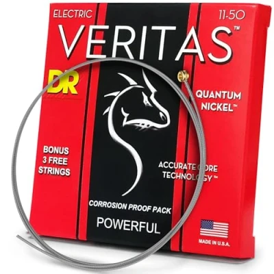 Immagine di DR Strings VERITAS™ Coated Core Technology Electric Guitar Strings: Heavy 11 50