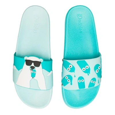 Immagine di Dedoles Ciabatte &amp; Pantofole Donna Uomo Bambini Sandali per Spiaggia e Piscina con tanti Design Patatine Fiori Volpe Lama Nuvole Ketchup Regalo, Colore: Orso ghiaccioli, Misurare: 45 EU