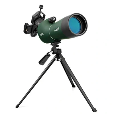 Immagine di Svbony SV28 Cannocchiale, 20 60x60 Telescopio Spotting Scope, FMC Ottica Bak4 Prisma Cannocchiale con Adattatore Telefonico Treppiedi per Birdwatching, Tiro a segno, Arco, Caccia
