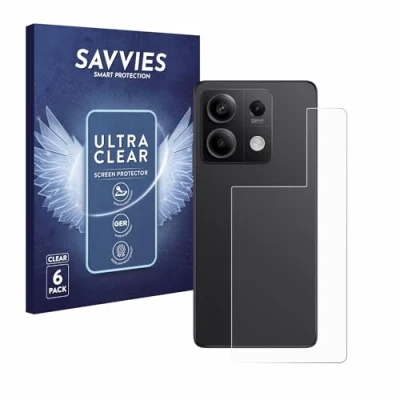 Immagine di savvies (6 Pezzi Pellicola Protettiva per Xiaomi Redmi Note 13 Pro 5G (Posteriore) Protezione Schermo Trasparente