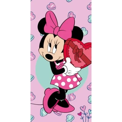 Immagine di Jerry Fabrics Disney Minnie Mouse, telo da doccia, mare, asciugamano rosa, 70 x 140 cm