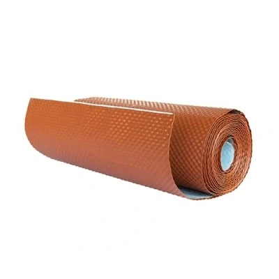 Immagine di DAPRONA Raccordo plissettato per tetto e camino, autoadesivo larghezza 29cm lunghezza 5m, rosso mattone di alluminio, con adesivo butile, scossalina tetti