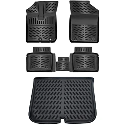 Immagine di ELMASLINE Set di tappetini in gomma 3D e vasca per bagagliaio Dacia Spring 2021 2024 Accessori