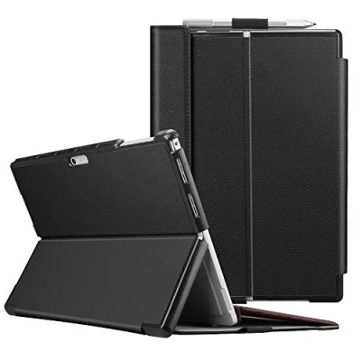 Immagine di FINTIE Custodia per Microsoft Surface Pro 7+ (2021) / 7 (2019) 6 (2018) 5 (2017) Multi angli Hard Shell Business Cover, Compatibile con Tastiera Type Nero