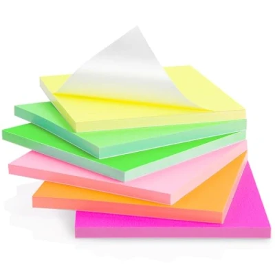 Immagine di note magnetiche, adesive statiche, 76 x mm, 480 fogli blocco elettrostatiche, mobili e scorrevoli su qualsiasi superficie (multicolore)
