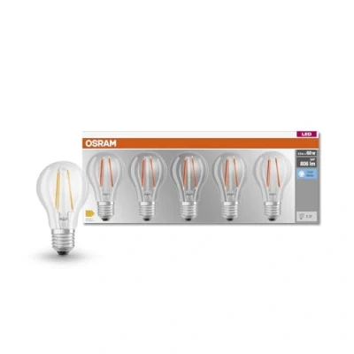 Immagine di OSRAM 4058075592452 LED (monocolore) ERP E (A G) E27 Forma di bulbo 6.5 W = 60 Bianco neutro (Ø x L) mm 105 3 pz.