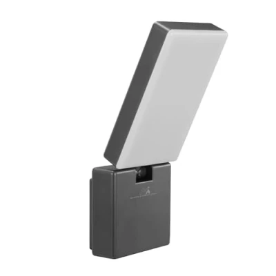 Immagine di Maclean MCE514 Lampada da parete a LED, illuminazione per esterni ed interni, Rotazione e inclinazione regolabili, 10W, IP65, impermeabile, 700lm, 4000K bianco neutro (Grigio)