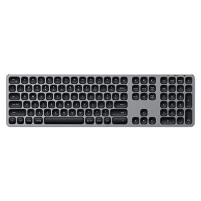 Immagine di Satechi Tastiera Wireless Bluetooth In Alluminio Con Tastierino Numerico Per M2/M1 Macbook Pro/Air, iPad M2 Mac Mini, iMac M1 (Grigio Siderale, Layout Inglese US QWERTY)