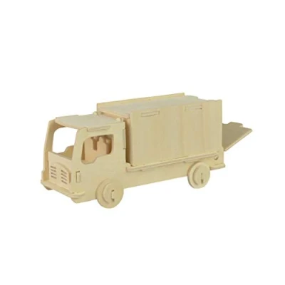 Immagine di Pebaro 851/4 Kit di Costruzione in Legno 3D per Camion, Truck, Puzzle 3D, modellismo, Fai da Te con Legno, Piastra pretagliato, Carta vetrata, Scoppio, finito,