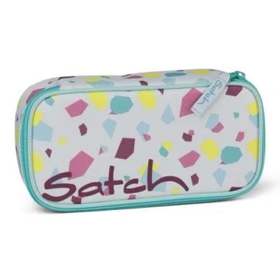 Immagine di satch Astuccio Rigido Extra large incl. divisorio Scomparto con cerniera Portapenne Triangolo Finestra per l&#039;orario Dreamy Mosaic Turchese