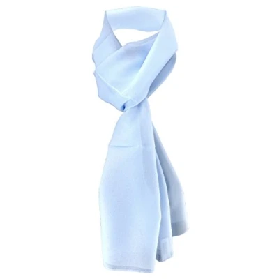Immagine di TigerTie signore chiffon foulard blu azzurro Uni dimensione 160 cm x 36 sciarpa