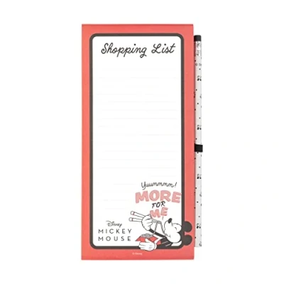 Immagine di Grupo Erik: Block Notes Magnetico da Frigorifero Mickey Mouse Shopping list magnetica, 10x21cm, con 65 fogli e matita, calamita frigo per lista spesa o to do