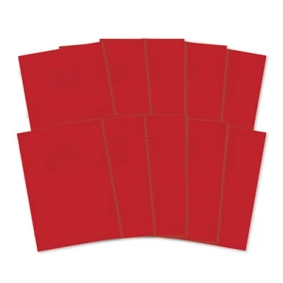 Immagine di Hamelin Quaderni A4, 48 pagine, rosso, confezione da 10 pezzi, per scuola, a righe 8 mm, con margine