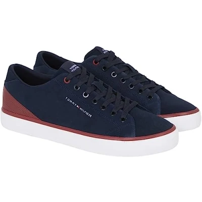 Immagine di Tommy Hilfiger Sneakers Vulcanizzate Uomo Core Low Suede Scarpe, Blu (Desert Sky), 40 EU