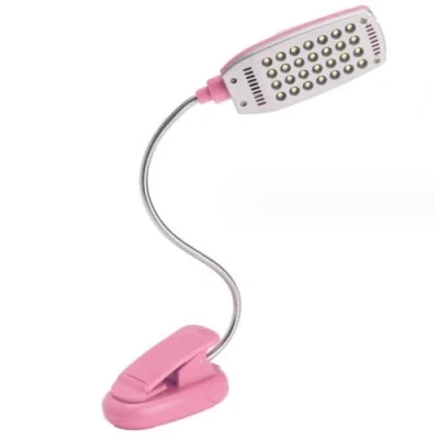 Immagine di anso lampada da tavolo flessibile con 28 LED a batteria USB, forma di collo d&#039;oca, scrivania (rosa)