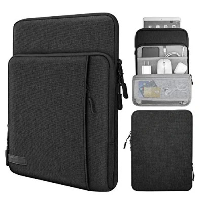 Immagine di MoKo Custodia Protettiva da 9 11&#039;&#039; con Tasca Laterale, Accessori Tablet, Borsa per iPad 10a/Air 5 10.9 2022, Galaxy Tab S8 11, 9a 8a 7a 10.2, PRO 11 M2 2022 2018/Air 4 Nero &amp; Grigio