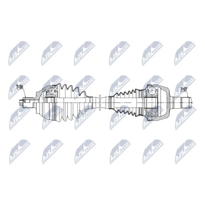 Immagine di NTY NPW VW 220 Albero motore / Semiasse Assale anteriore Sx 570mm Cambio a doppia frizione 7 marce SKODA: Superb III Hatchback