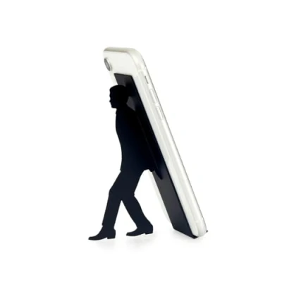 Immagine di Balvi Supporto Smartphone Too Many Apps Colore Nero Adatto per Ufficio, scrivania, Camera da Letto o