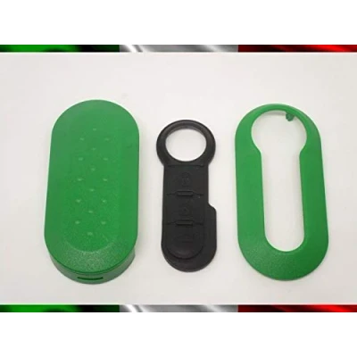 Immagine di COVER CHIAVE GUSCIO + TASTI TASTINI IN GOMMA COMPATIBILE CON FIAT 500 GRANDE PUNTO EVO BRAVO PANDA 500L LANCIA Y YPSILON MUSA DELTA SCOCCA VERDE Video Tutorial Esplicativo Per Il Montaggio