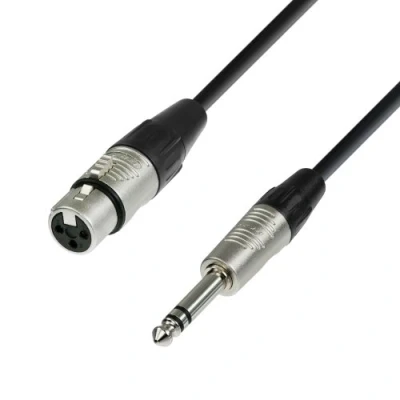 Immagine di Adam Hall Cables 4 STAR BFV 1000 Cavo microfono REAN XLR femmina a jack stereo da 6,3 mm 10 m