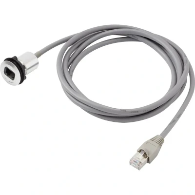 Immagine di TRU COMPONENTS RJ45 01 Presa da incasso 1408770 Presa, Spina dritta Poli: 8P8C Numero di poli Argento 1 pz.