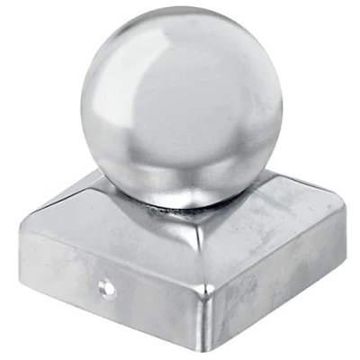 Immagine di Alberts 327088 Copripalo per pali in legno, con testa a sfera, acciaio inox, 70 x mm
