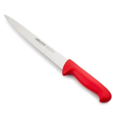Immagine di Arcos Serie 2900 Coltello Trinciante Lama Acciaio Inossidabile Nitrum 250 mm Manico Polipropilene Colore Rosso