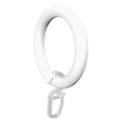 Immagine di Flair Deco 11052801 1032 Anelli con Pieghe Ganci per 28 mm di Diametro heimtexland aste, Contenuto della Confezione 10 PCS, Bianco in plastica