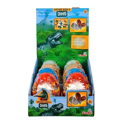 Immagine di Dino Set di scavi a forma uovo, 8 pezzi, assortiti, solo un articolo, dinosauro da scavare, cm, con attrezzi, dai 3 anni in su