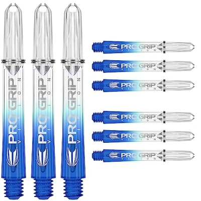 Immagine di Target Darts 3 x Sets di Blu PRO Grip Vision Steli dardo Breve 9 Alberi per Freccette in Totale
