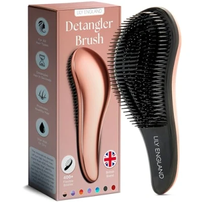 Immagine di Lily England Migliore Spazzola Districante Scioglinodi per Capelli Bagnati, Asciutti, Sottili, Folti e i Più Piccoli Tutti tipi di (Oro Rosa, 1 Pack)