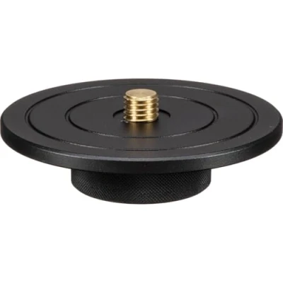 Immagine di Manfrotto 273 Accessorio Piattello per Treppiede, Attacco Femmina da 3/8&quot; e Maschio 5/8&quot;, Nero Alluminio