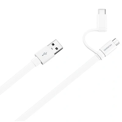 Immagine di Huawei Cavo 2 in 1 Type C + Micro USB, Accessorio Originale, Bianco