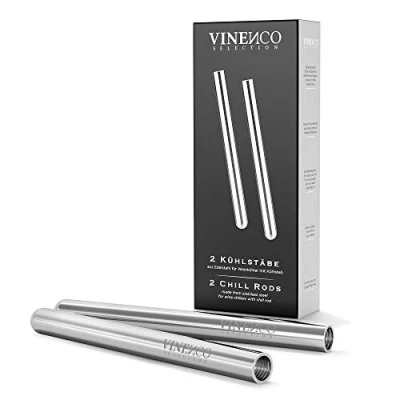 Immagine di Refrigeratore per Bottiglie Vino, Set 3 in 1: Asta di Raffreddamento Inox qualità + Aeratore Decanter Versatore Salvagoccia Aperitivo Accessori Sommelier Barman Regalo Donna Uomo Festa Bar