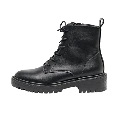 Immagine di ONLY ONLBOLD 17 PU Lace UP Boot Noos, Stivaletti Donna, Nero, 40 EU
