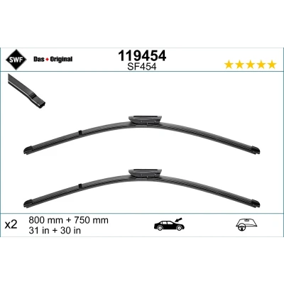 Immagine di Spazzola tergi Swf Visioflex 119454 anteriore Senza telaio CITROËN: C4 I Grand Picasso, Picasso 1