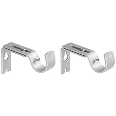 Immagine di Amazon Basics Staffa regolabile da parete, set 2, Nichel