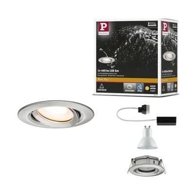 Immagine di Paulmann Nova Lampada da incasso per bagno LED (monocolore) GU10 7 W IP65 Ferro (spazzolato)