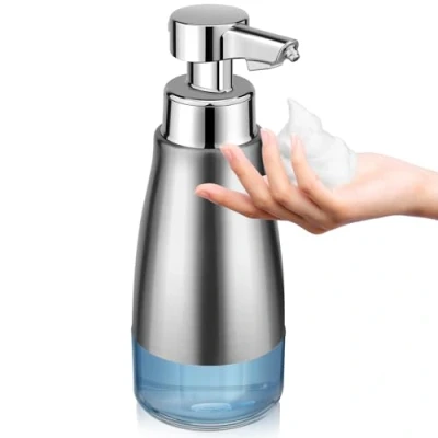 Immagine di Phneems Dispenser Sapone Automatico Bagno Con Sensore Infrarossi Ipx5 Impermeabile Adatto Per Cucina Hotel Acciaio Inossidabile Argenteo