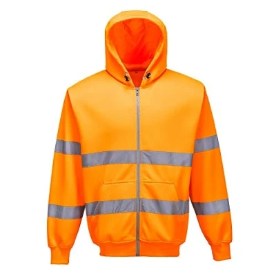Immagine di Portwest B305 Felpa con Cappuccio e Zip Alta Visibilità, Arancione, XXL
